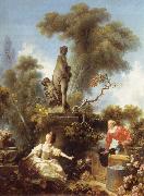 Jean Honore Fragonard The meeting, from De development of the love oil on canvas